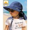 imageFURTALK Toddler Kids Sun Hat UPF 50 Sun Protective Bucket Hat for Baby Summer Beach HatsGreynavy
