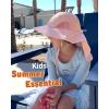 imageFURTALK Toddler Kids Sun Hat UPF 50 Sun Protective Bucket Hat for Baby Summer Beach HatsWhitepink