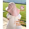 imageFURTALK Toddler Kids Sun Hat UPF 50 Sun Protective Bucket Hat for Baby Summer Beach HatsWhitepink