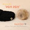 imageFURTALK Toddler Warm Winter Hat Kids Baby Knitted Soft Beanie with Double Faux Fur Pom Poms for Girls BoysBlack