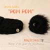 imageFURTALK Toddler Warm Winter Hat Kids Baby Knitted Soft Beanie with Double Faux Fur Pom Poms for Girls BoysBlack With Black Pom