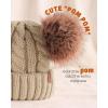 imageFURTALK Toddler Warm Winter Hat Kids Baby Knitted Soft Beanie with Double Faux Fur Pom Poms for Girls BoysBurlywood