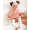 imageFURTALK Toddler Warm Winter Hat Kids Baby Knitted Soft Beanie with Double Faux Fur Pom Poms for Girls BoysBurlywood
