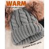 imageFURTALK Toddler Warm Winter Hat Kids Baby Knitted Soft Beanie with Double Faux Fur Pom Poms for Girls BoysGrey