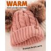 imageFURTALK Toddler Warm Winter Hat Kids Baby Knitted Soft Beanie with Double Faux Fur Pom Poms for Girls BoysPink