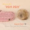 imageFURTALK Toddler Warm Winter Hat Kids Baby Knitted Soft Beanie with Double Faux Fur Pom Poms for Girls BoysPink