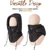 imageFURTALK Unisex Balaclava WindResistant Winter Face Mask Cold Weather Gear Fleece Lined Ski Men Women Warm Cover Scarf HatGrey