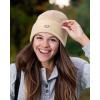imageFURTALK Unisex Beanie for Women Men Knit Cuffed Winter Hats Soft Warm Cute Ski Skull CapsBeige