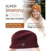 imageFURTALK Unisex Beanie for Women Men Knit Cuffed Winter Hats Soft Warm Cute Ski Skull CapsDark Wine