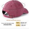 imageFURTALK Unisex Vintage Washed Cotton Baseball Cap Low Profile Adjustable Dad HatBlackgreenwine Red