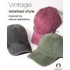 imageFURTALK Unisex Vintage Washed Cotton Baseball Cap Low Profile Adjustable Dad HatBlackgreenwine Red