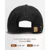 imageFURTALK Unisex Vintage Washed Unstructured Baseball Cap Washed Cotton Adjustable Dad HatBlack