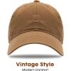 imageFURTALK Unisex Vintage Washed Unstructured Baseball Cap Washed Cotton Adjustable Dad HatBrown