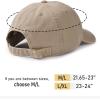 imageFURTALK Unisex Vintage Washed Unstructured Baseball Cap Washed Cotton Adjustable Dad HatLight Khak