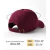 imageFURTALK Unisex Vintage Washed Unstructured Baseball Cap Washed Cotton Adjustable Dad HatWine Red