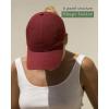 imageFURTALK Unisex Vintage Washed Unstructured Baseball Cap Washed Cotton Adjustable Dad HatWine Red