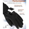 imageFURTALK Winter Gloves for Men Women Waterproof Windproof Cold Weather Touchscreen Warm Ski Snow Fleece LinedBlack