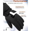 imageFURTALK Winter Gloves for Men Women Waterproof Windproof Cold Weather Touchscreen Warm Ski Snow Outdoor Work Fleece LinedBlack