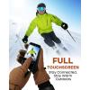 imageFURTALK Winter Gloves for Men Women Waterproof Windproof Cold Weather Touchscreen Warm Ski Snow Outdoor Work Fleece LinedKhaki