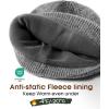 imageFURTALK Winter Hats for Men Women Fleece Lined Beanie Warm Knitted Outdoor Skull Cap 2 pcsBlackgrey
