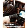 imageFURTALK Winter PU Leather Gloves for Men Cold Weather Touchscreen Driving Warm Fleece LinedBlack