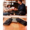 imageFURTALK Winter PU Leather Gloves for Men Cold Weather Touchscreen Driving Warm Fleece LinedBlack