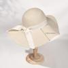 imageFURTALK Womens Beach Sun Straw Hat UV UPF 80 Travel Foldable Brim Summer UV HatBeigebeige