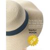 imageFURTALK Womens Beach Sun Straw Hat UV UPF 80 Travel Foldable Brim Summer UV HatBeigesky Blue