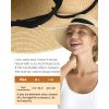 imageFURTALK Womens Beach Sun Straw Hat UV UPF 80 Travel Foldable Brim Summer UV HatMix Beigebeige
