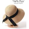imageFURTALK Womens Beach Sun Straw Hat UV UPF 80 Travel Foldable Brim Summer UV HatPure Khaki
