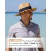 imageFURTALK Womens Mens Wide Brim Straw Panama Hat Fedora Summer Beach Sun Hats UPF Straw Hat for WomenBrown