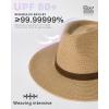 imageFURTALK Womens Mens Wide Brim Straw Panama Hat Fedora Summer Beach Sun Hats UPF Straw Hat for WomenKhakiBrown