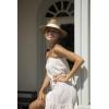 imageFURTALK Womens Mens Wide Brim Straw Panama Hat Fedora Summer Beach Sun Hats UPF Straw Hat for WomenKhakibeige