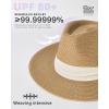 imageFURTALK Womens Mens Wide Brim Straw Panama Hat Fedora Summer Beach Sun Hats UPF Straw Hat for WomenKhakibeige