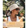 imageFURTALK Womens Sun Hat with Ponytail Hole Beach Hiking Summer Wide Brim UPF 80 Outdoor Protection Foldable Bucket HatBeige