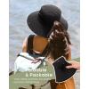 imageFURTALK Womens Sun Hat with Ponytail Hole Beach Hiking Summer Wide Brim UPF 80 Outdoor Protection Foldable Bucket HatBlack
