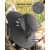 imageFURTALK Womens Sun Hat with Ponytail Hole Beach Hiking Summer Wide Brim UPF 80 Outdoor Protection Foldable Bucket HatDark Grey