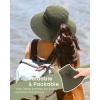 imageFURTALK Womens Sun Hat with Ponytail Hole Beach Hiking Summer Wide Brim UPF 80 Outdoor Protection Foldable Bucket HatGreen