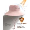 imageFURTALK Womens Sun Hat with Ponytail Hole Beach Hiking Summer Wide Brim UPF 80 Outdoor Protection Foldable Bucket HatPink
