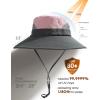 imageFURTALK Womens Sun Hat with Ponytail Hole Beach Hiking Summer Wide Brim UPF 80 Outdoor Protection Foldable Bucket HatPinkgrey
