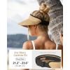 imageFURTALK Womens Sun Visor Hat Straw Sun Visors for Women Summer Packable Ponytail Beach Hats for Women Travel UPF 80Khaki