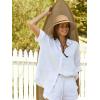 imageFURTALK Womens Wide Brim Sun Hat with Wind Lanyard UPF Summer Straw Sun Hats for WomenAbmixed Beige