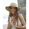 imageFURTALK Womens Wide Brim Sun Hat with Wind Lanyard UPF Summer Straw Sun Hats for WomenAcbrown