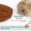 imageFURTALK Womens Winter Beanie Hat Satin Lined Faux Fur Pom Pom Beanies Hat for Women Winter Warm Knit HatsCamel
