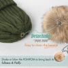imageFURTALK Womens Winter Beanie Hat Satin Lined Faux Fur Pom Pom Beanies Hat for Women Winter Warm Knit HatsGreen