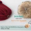 imageFURTALK Womens Winter Beanie Hat Satin Lined Faux Fur Pom Pom Beanies Hat for Women Winter Warm Knit HatsWine Red