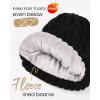 imageFURTALK Womens Winter Hat Gloves Scarf Set Fleece Knit Pom Beanie Warm Neck Warmer Touchscreen Gloves 3 in 1 Gift SetBlack