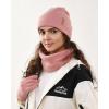 imageFURTALK Womens Winter Hat Scarf Gloves Set Knitted Thick Beanie Touchscreen Gloves Neck Warmer for Men WomenPink