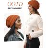 imageFURTALK Womens Winter Knit Slouchy Beanie Hat Warm Knitted Skull Ski Cap Hats for WomenDull Orange