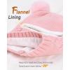 imageToddler Winter Hat Gloves Set Baby Girls Boys Winter Beanie Hats Fleece Lined Kids Earflaps Face Warmer Scarf SetPink